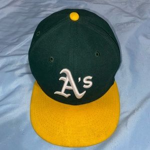 Oakland Athletics A's New Era Road Authentic On-Field 59FIFTY Hat 7 3/4